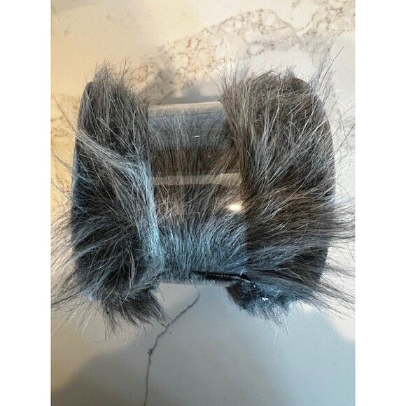 Gray Faux Fur Ribbon Spool  4" X 6" Robert Stanley Collection Brand New Set of 2 - Picture 3 of 5